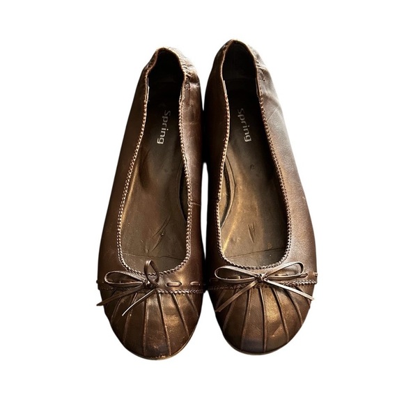 Call It Spring Vintage 90s Minimalist Ballet Flats Brown 38 (US 7.5) - Picture 3 of 8